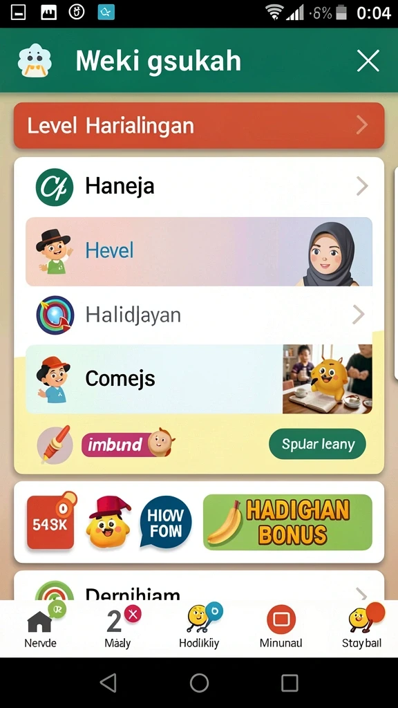 Tampilan awal yang menarik dan intuitif.