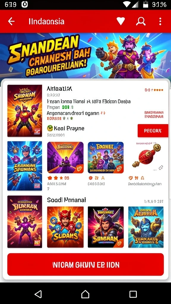 Menampilkan pemandangan indah Bali dalam game.