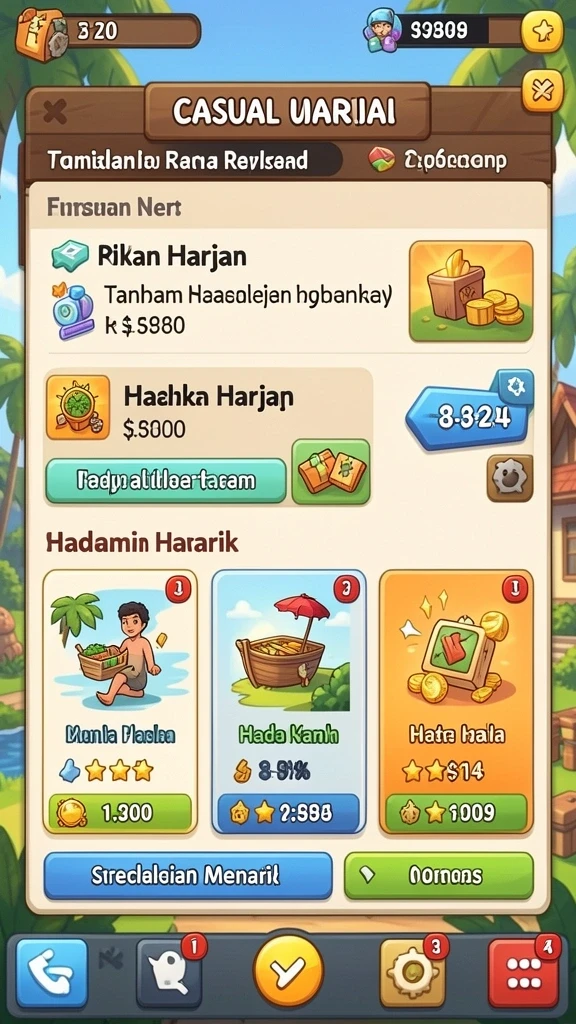 Tangkapan layar menunjukkan leaderboard penuh dengan pemain.