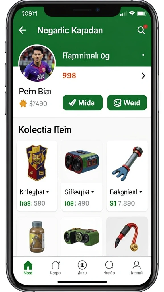 Berbagai jenis permainan kasino yang tersedia.