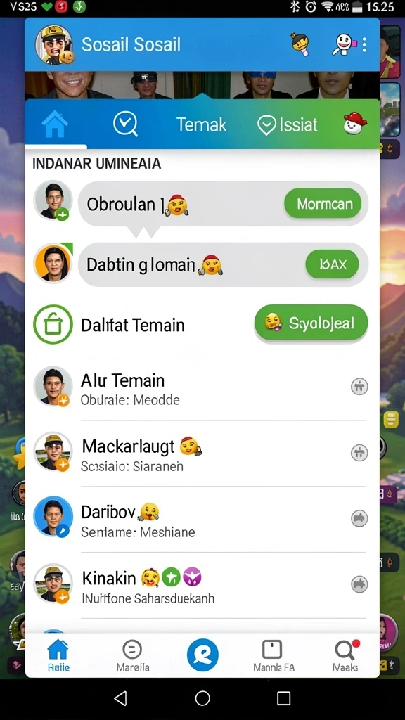 Menampilkan misi seru yang harus diselesaikan.
