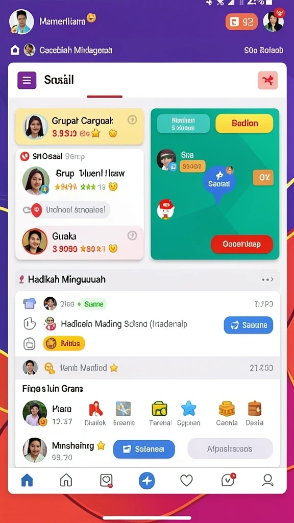 Tampilan karakter utama yang epik dan detail.