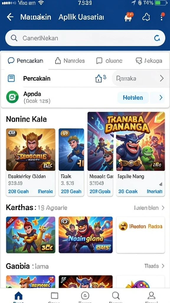 Tantangan beragam di setiap level permainan.
