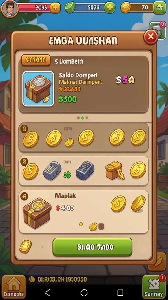 Screenshot menunjukkan fitur bonus yang menarik.