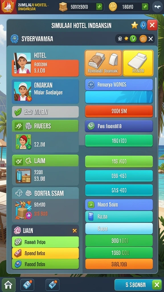 Screenshot memperlihatkan grafik yang memukau di TANTE777.